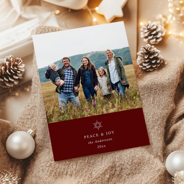 Carte de vacances pour la paix et la joie Snowflak (Créateur téléchargé)