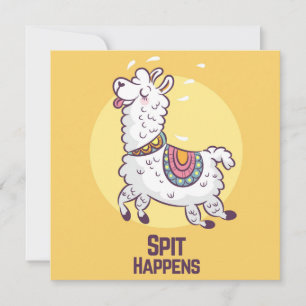 Carte de vacances pour lama