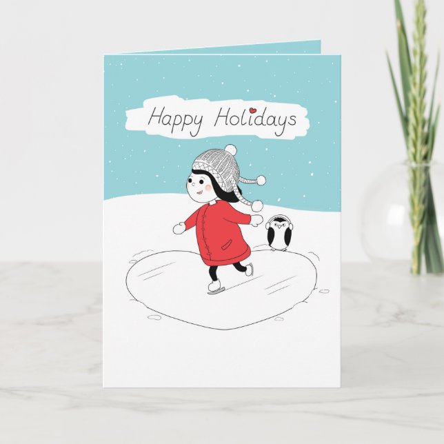 Carte de vacances pour les filles de Noël (Devant)