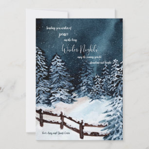 Carte de vacances pour les nuits d'hiver