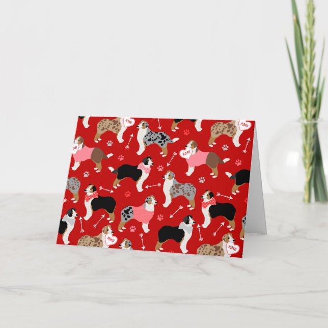 Carte de vacances pour Motif australien Shepherd V (Devant)