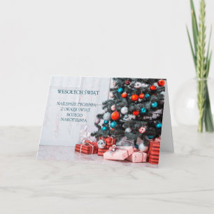 Carte de vacances pour Noël polonais Baubles