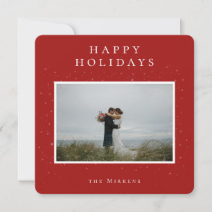 Carte de vacances pour photos d'hiver   Rouge