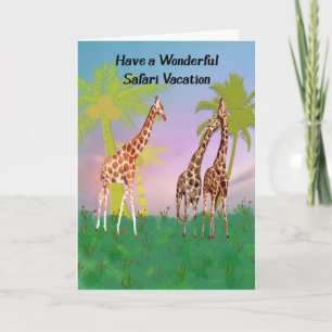 Carte de vacances pour Safari animal