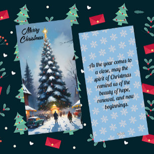 Carte de vacances pour Signet d'arbre de Noël