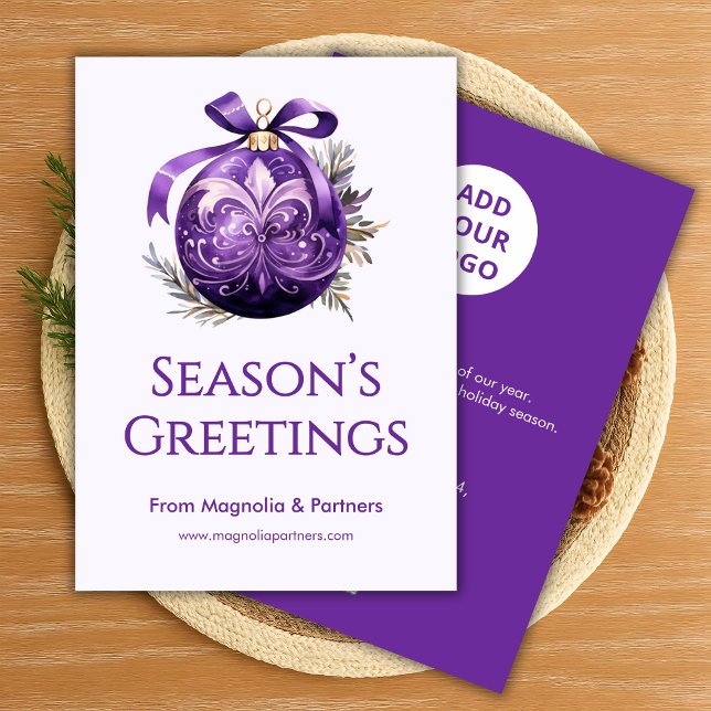 Carte de vacances professionnelle | Logo et site (Créateur téléchargé)