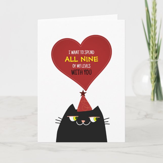 Carte de vacances Red Heart Cute Valentine's Day (Devant)
