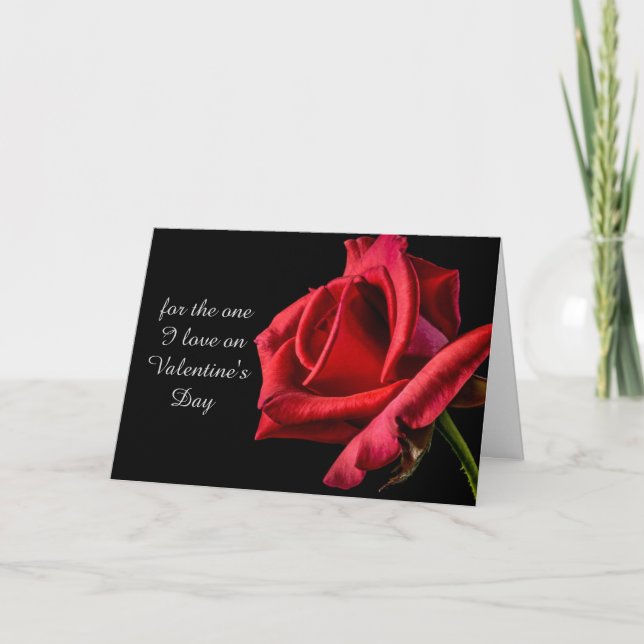 Carte de vacances Red Rose Valentine's Day (Devant)