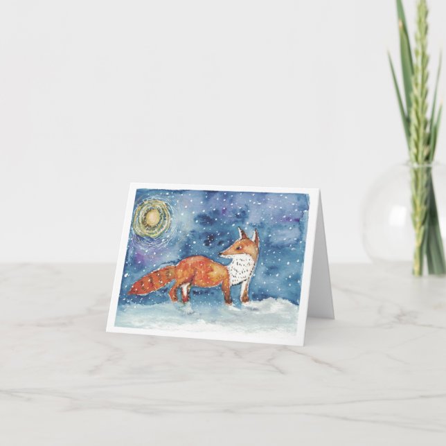 Carte de vacances renard (Devant)