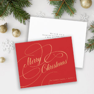 Carte de vacances rouge pour Noël