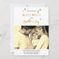Carte de vacances Silence Night Photo Faire-part d