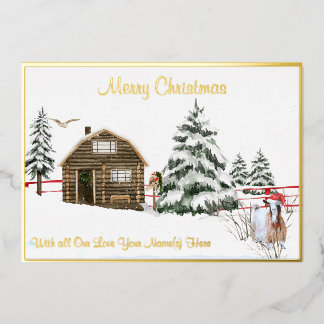 Carte de vacances Silky Maggie Goat Foil