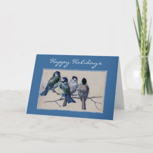 Carte de vacances Simple Bluebird Joyeux