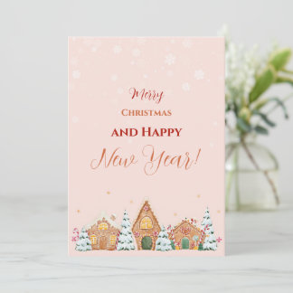 Carte de vacances simple Pastel rose Whimsical