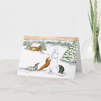 Carte de vacances Snow Dachshund