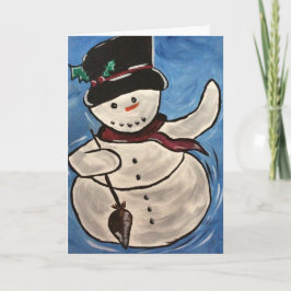 Carte de vacances Snowman