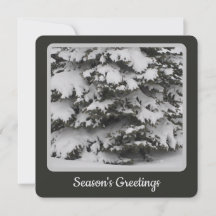 Carte de vacances Snowy Tree Flat