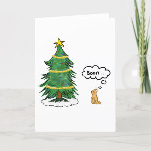 Carte de vacances 'Soon' Tree and Cat - Anglais, O