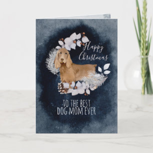 Carte de vacances Spaniel pour maman chien personn