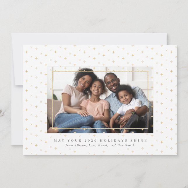 Carte de vacances Stardust Gold Foil (Devant)