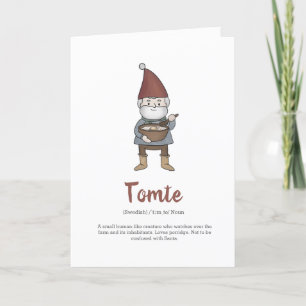 Carte de vacances Suède Tomte Gnome Définition