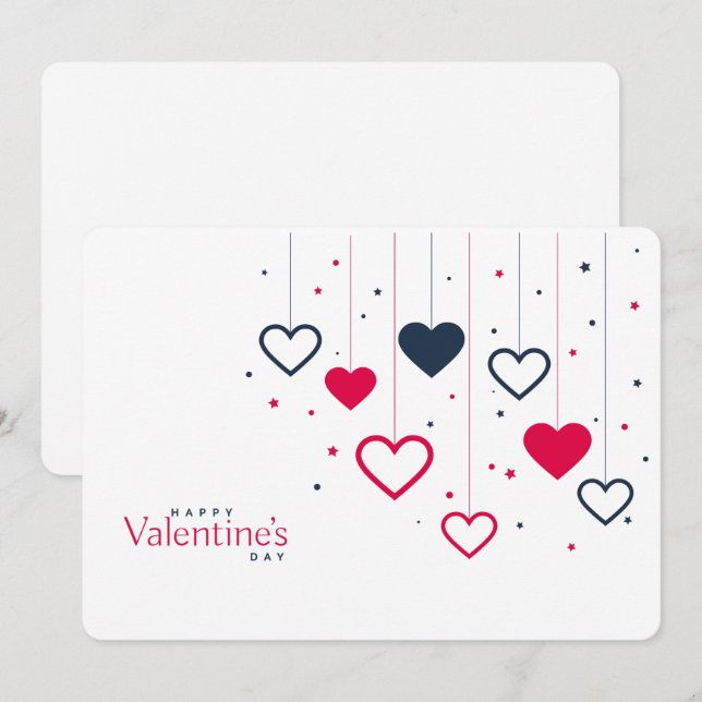 Carte de vacances Valentines (Devant / Derrière)