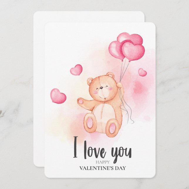 Carte de vacances Valentines (Devant / Derrière)