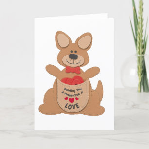 Carte de vacances Valentine's Day Kangaroos