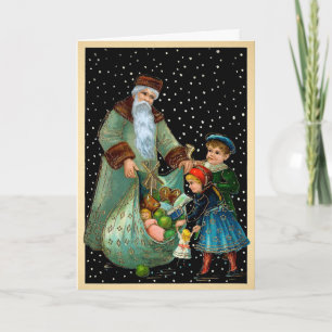 Carte de vacances Victorian Déplaisant Père Noël