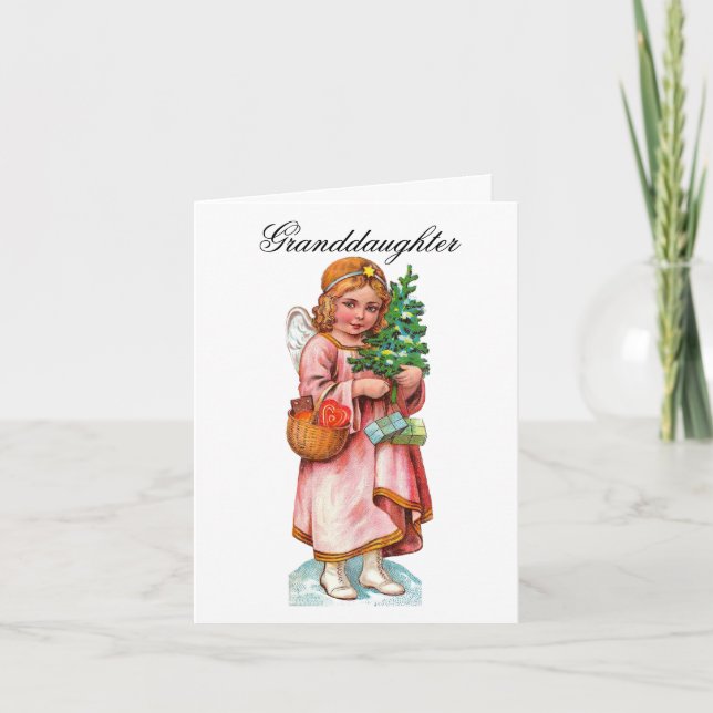 Carte de vacances vintage Angel Grandgirl (Devant)