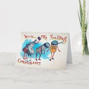 Carte de vacances vintage Seasoning Compliments