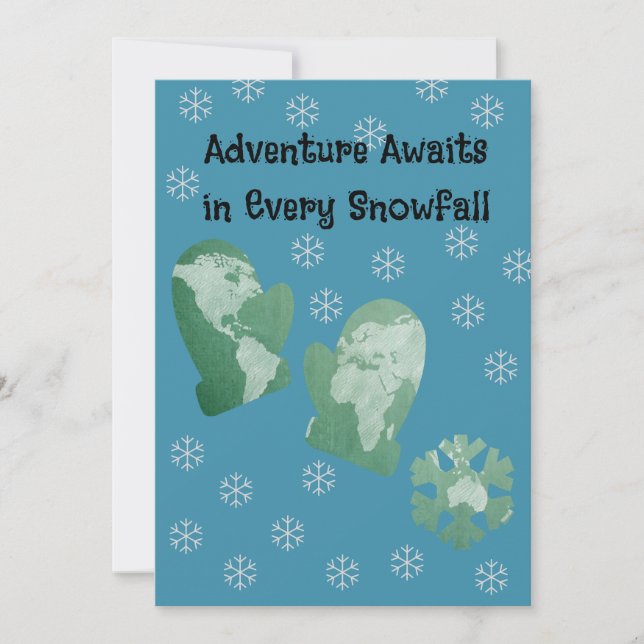 Carte de vacances Wanderlust hiver (Devant)