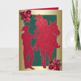 Carte de vacances Western Cowboy Cowgirl Horse