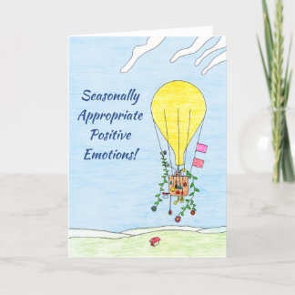 Carte de vacances Whimsical Hot Air Balloon