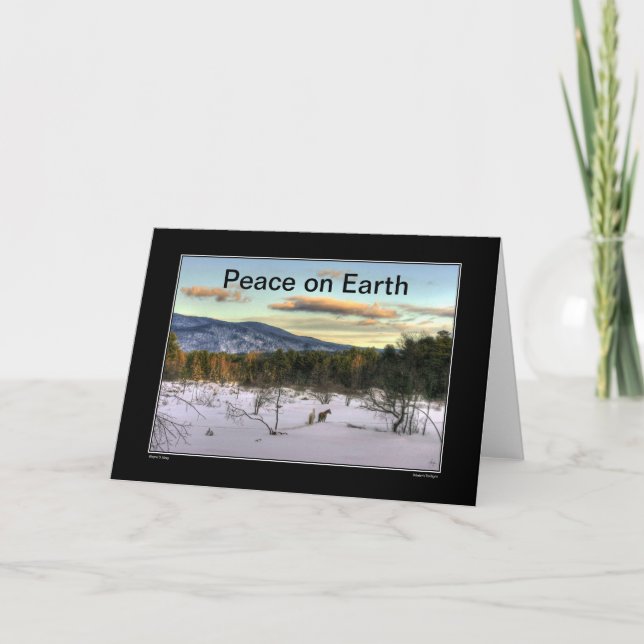 Carte de vacances Winters Twilight Peace sur Terre (Devant)