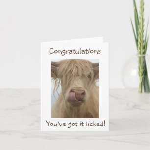 Carte de vache drôle avec texte personnalisé
