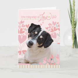 Carte de Valentines de chien mignonne - Combien de