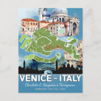 Carte de Venise Italie pour Vacances de Lune de Mi