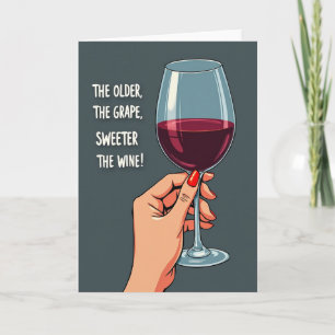 Carte de verre à main chic pour anniversaire