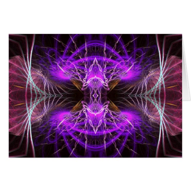 Carte de veuve violette fractée (Devant horizontal)