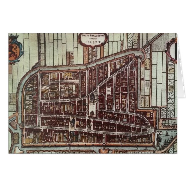 Carte de ville de Delft 1649 (Devant horizontal)