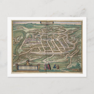 Carte de Vilnius, Lituanie, de 'Civitates Orbis T