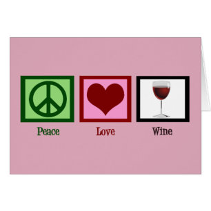 Carte de vin Peace Love