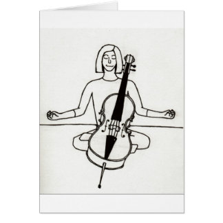 Carte de violoncelliste de zen