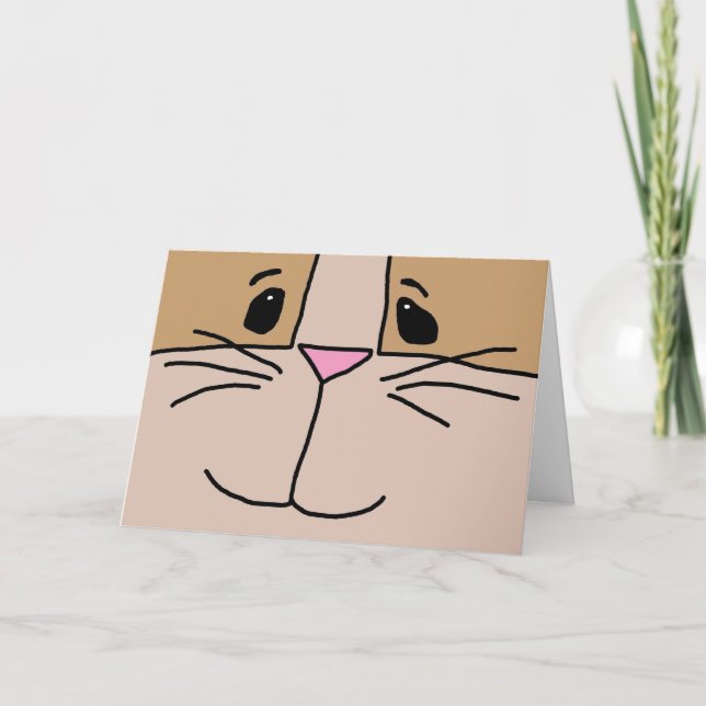 Carte de visage de lapin de Pâques/Pâques pour des (Devant)