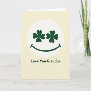 Carte de visage souriant Papy je t'aime