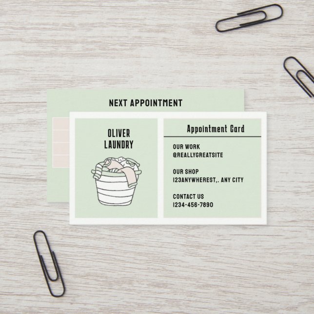 Carte de visite (Devant/Arrière en situation)