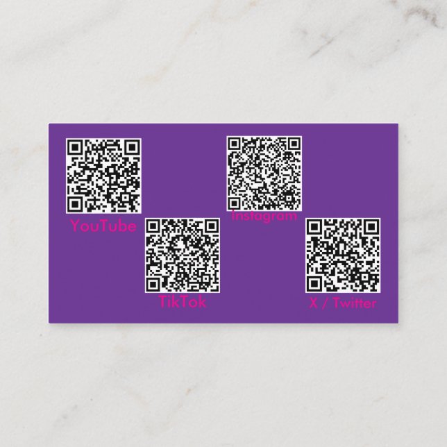 Carte de visite (Dos)