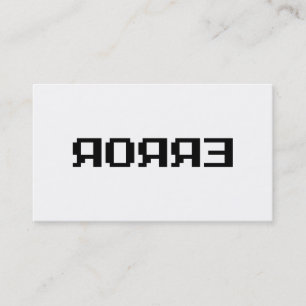 CARTE DE VISITE ЯOЯЯƎ ERREUR