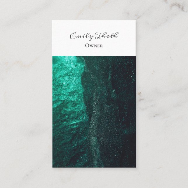 CARTE DE VISITE ディープグリーンのグラデーションが綺麗な (Devant)